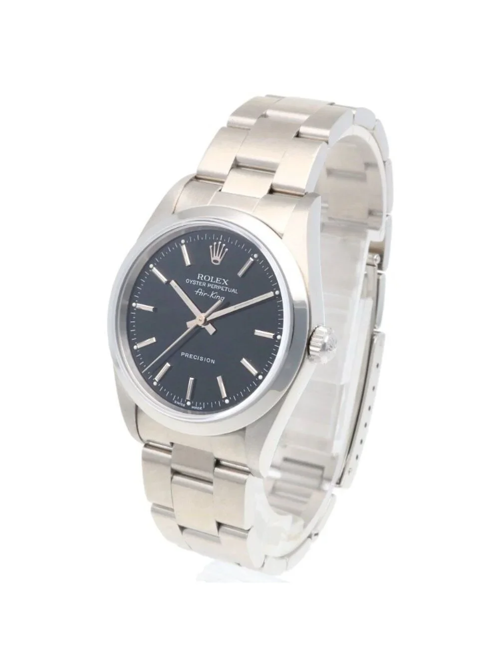 Rolex Air King Oistar Perpetual Watch Clock Stainless Steel Automatic